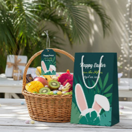 Tropischer Dschungel-Osterhase individuell gestalt Mittlere Geschenktüte