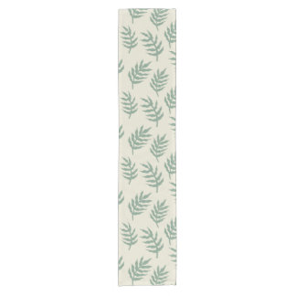 Tropischer Dschungel Regenwald Fern Blätter Muster Kurzer Tischläufer