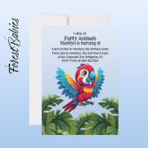Tropischer Dschungel Safari Macaw Parrot Party Tie