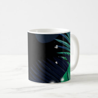 Tropischer Dschungel | Überschneidende Palm Monste Kaffeetasse