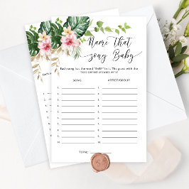 Tropischer Duschname für Palmmädchen, der das Kind