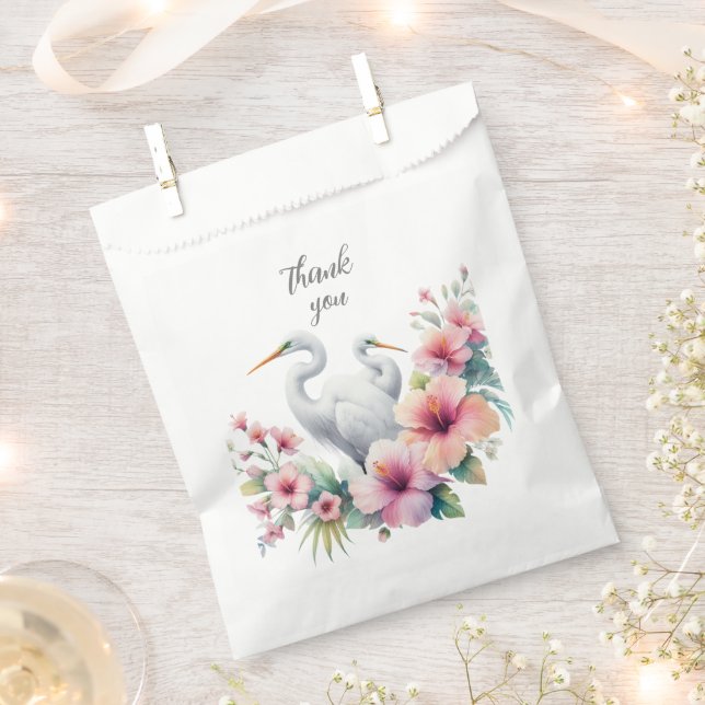 Tropischer Egret Coastal Bird Geschenktütchen (Ausgeschnitten)