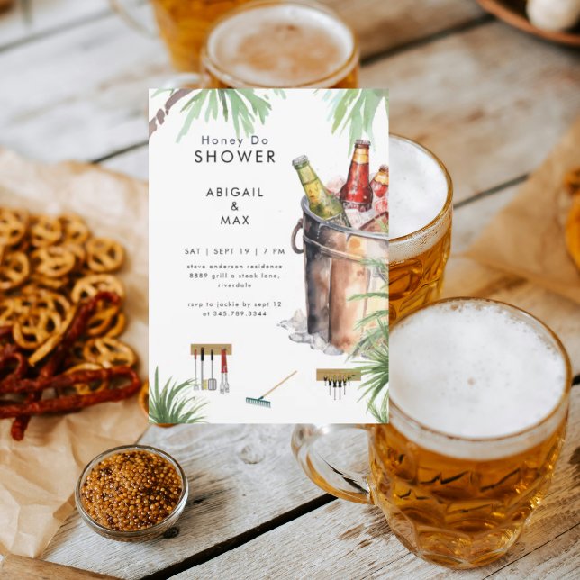 Tropischer Eimer Bier Honey Do Paare Dusche II Einladung (Von Creator hochgeladen)