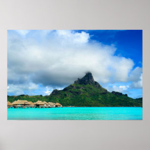 Tropischer Erholungsort auf Bora Bora Poster
