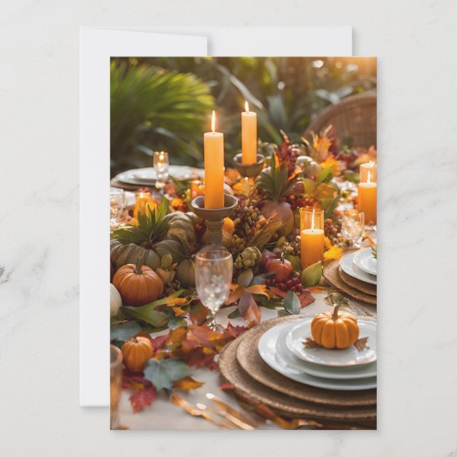 Tropischer Erntedank Gruß Einladung (Vorderseite)