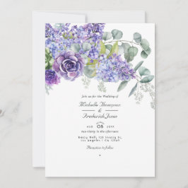 Tropischer Eukalyptus succulents QR Code Wedding Einladung