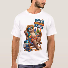 Tropischer Faultier-Urlaub T-Shirt