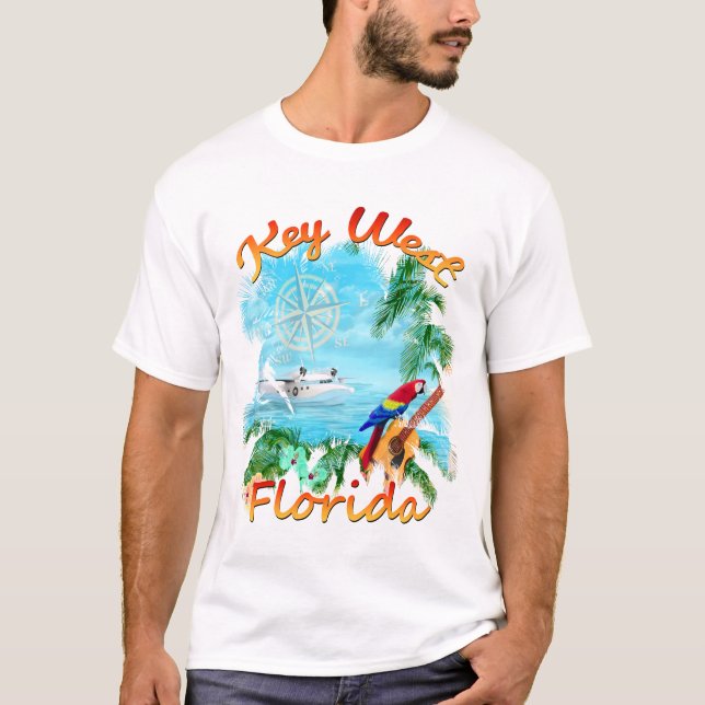 Tropischer Felsen Key Wests T-Shirt (Vorderseite)