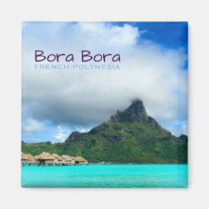 Tropischer Ferienort Bora Bora-Textmagnet Magnet