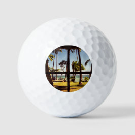 Tropischer Fiji Beach Scene va gbcnm Golfball