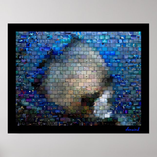 Tropischer Fisch 2 Mosaikposter Poster (Vorne)