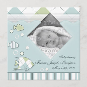 Tropischer Fisch-Baby Annoucement Junge Ankündigung