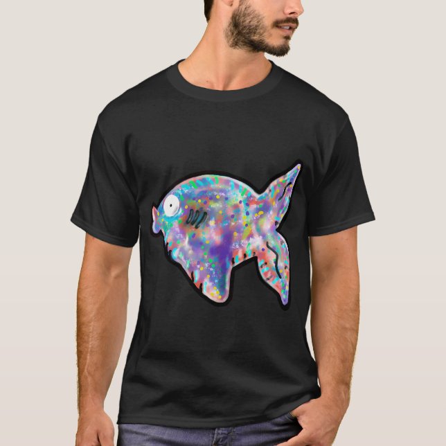 Tropischer Fisch Cartoon T-Shirt (Vorderseite)