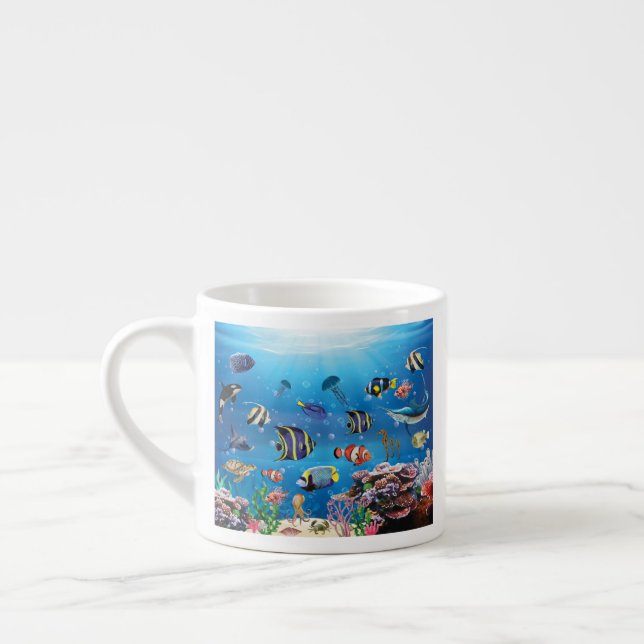 Tropischer Fisch Espressotasse (Links)
