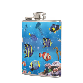 Tropischer Fisch Flachmann