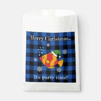 Tropischer Fisch im Muster Blue Buffalo | Text hin Geschenktütchen