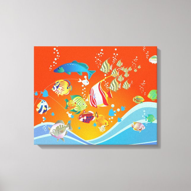 Tropischer Fisch in der Leinwand (Vorderseite)