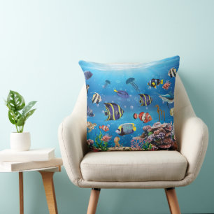 Tropischer Fisch Kissen