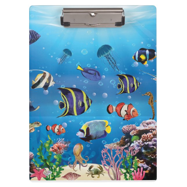 Tropischer Fisch Klemmbrett (Vorderseite)