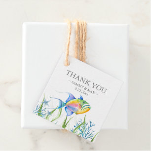 Tropischer Fisch mit Aquarellfarbe - Geschenke für Geschenkanhänger