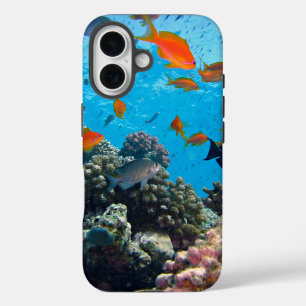 Tropischer Fisch und Korallen unter Wasser iPhone 16 Hülle