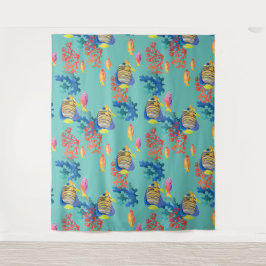 Tropischer Fisch und Korallen Wandteppich