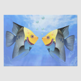 Tropischer Fischteppich Seidenpapier