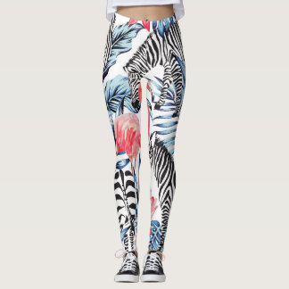 Tropischer Flair: Flamingo Zebra Paradise Leggings