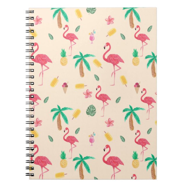 Tropischer Flamingo des modischen rosa Aquarells Notizblock (Vorderseite)