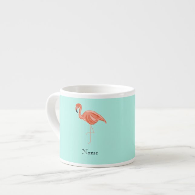 Tropischer Flamingo Espressotasse (Vorderseite Links)