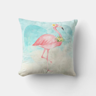 Tropischer Flamingo-Kissen Kissen