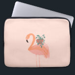 Tropischer Flamingo mit gepolsterter Pflanze Hand  Laptopschutzhülle<br><div class="desc">Flamingo Holding pothos Pflanze</div>
