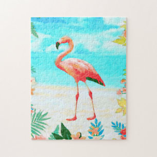 Tropischer Flamingo Puzzle