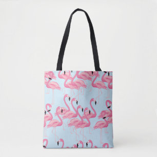 Tropischer Flamingo-Vogel mit nahtlosem Muster-Hin