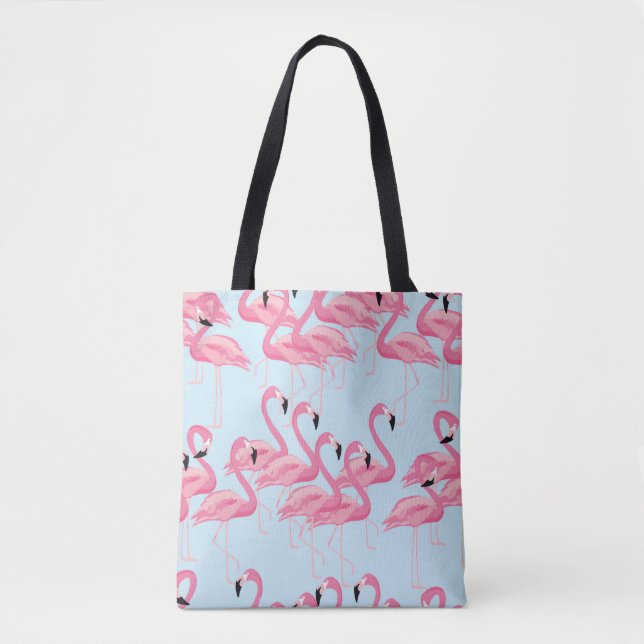 Tropischer Flamingo-Vogel mit nahtlosem Muster-Hin (Vorderseite)