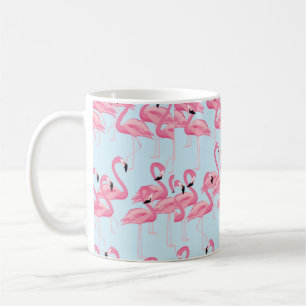 Tropischer Flamingo-Vogel mit nahtlosem Muster-Hin Kaffeetasse