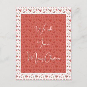 Tropischer Flamingo-Weihnachtsmann Weihnachtsmuste Postkarte