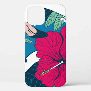 Tropischer Flamingos: Hibiskus Plumeria Hintergrun Case-Mate iPhone Hülle
