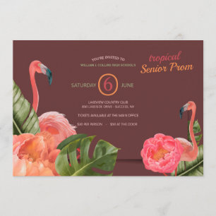 Tropischer Flamingos Prom Einladungen