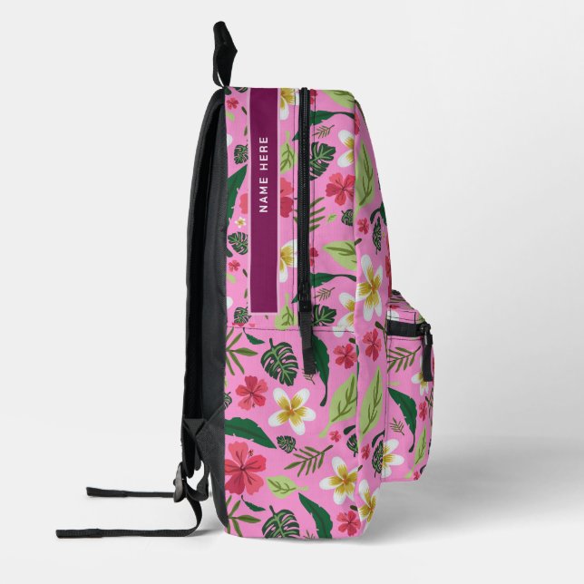Tropischer floral bedruckter Rucksack (Links)