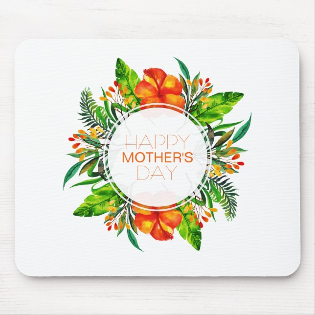Tropischer floraler Muttertag | Mousepad (Vorne)