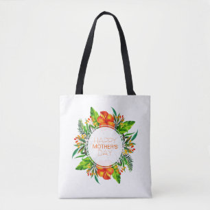 Tropischer floraler Muttertag Tasche