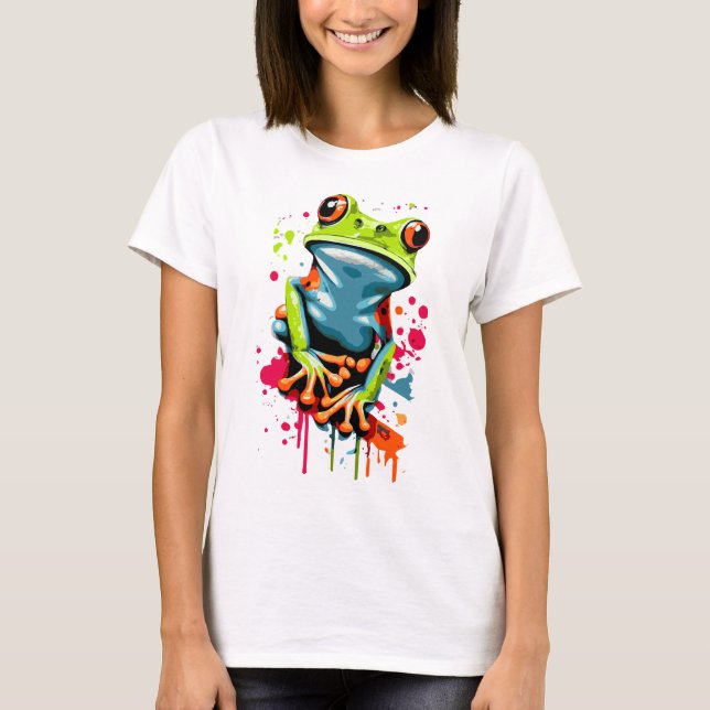 Tropischer Frosch - Froschprinz T-Shirt (Vorderseite)