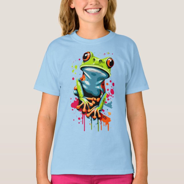Tropischer Frosch - Froschprinz T-Shirt (Vorderseite)