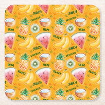 Tropischer Fruchtpapier-Untersetzer