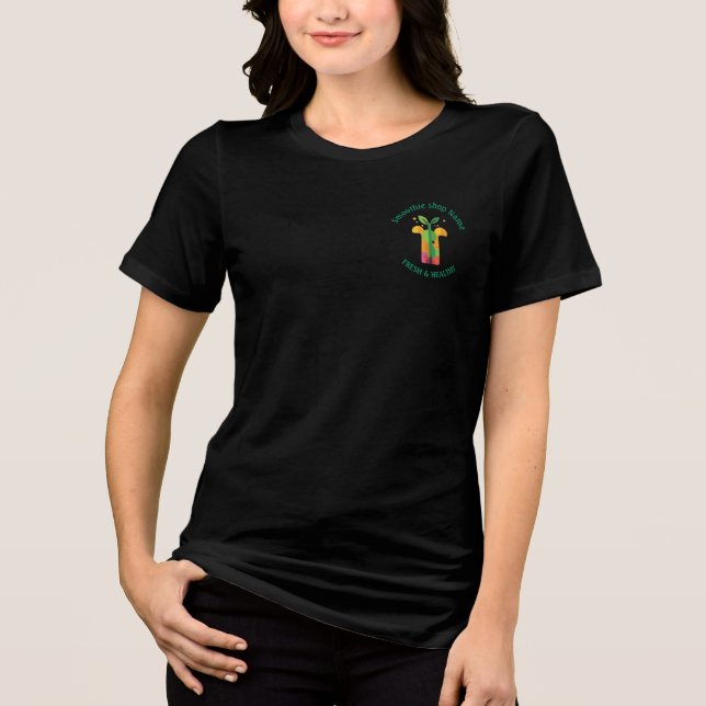 Tropischer Fruchtsmoothie-Shop Saftbar Tri-Blend Shirt (Vorderseite)