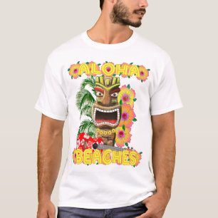 Tropischer Funny Aloha Strände Hawaiian Tiki T-Shirt