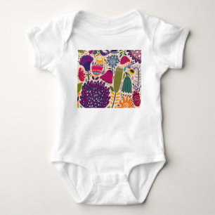 Tropischer Garten: Frühlingsmuster Sammlung. Baby Strampler