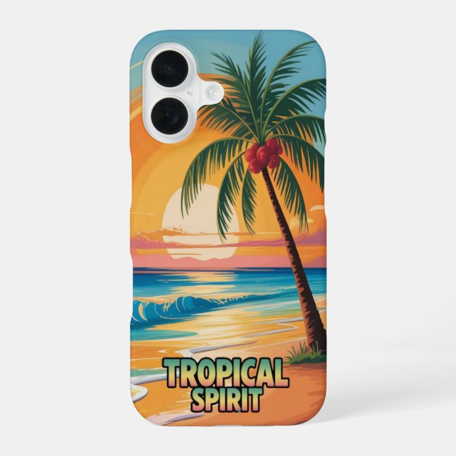 Tropischer Geist iPhone 16 Hülle (Rückseite)