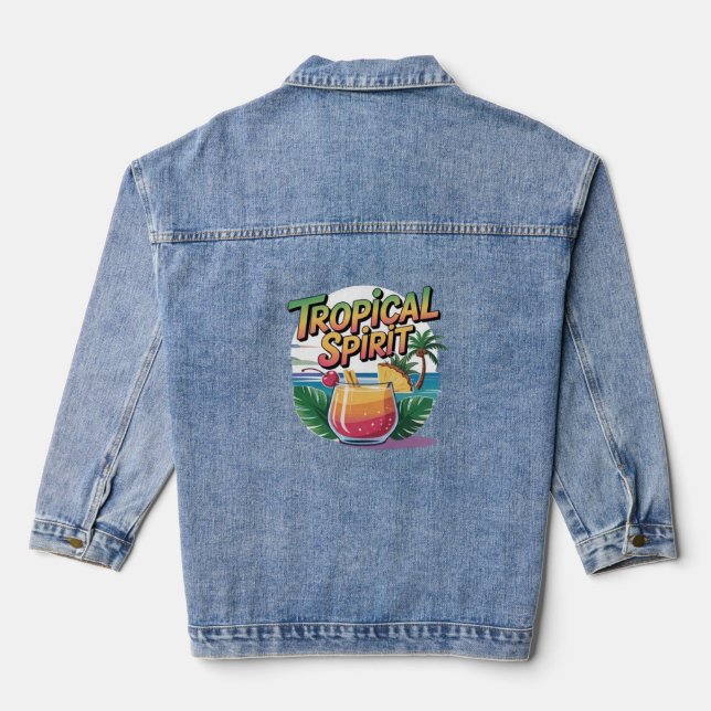 tropischer Geist Jeansjacke (Rückseite)